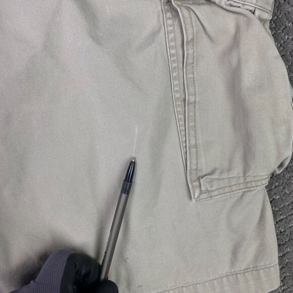 Abercrombie & Fitch Shorts Men's Large Beige Cargo Belt Belted Military Gorpcore - Picture 7 of 13
